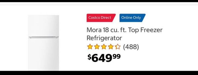 Mora 18 cu. ft. Top Freezer Refrigerator