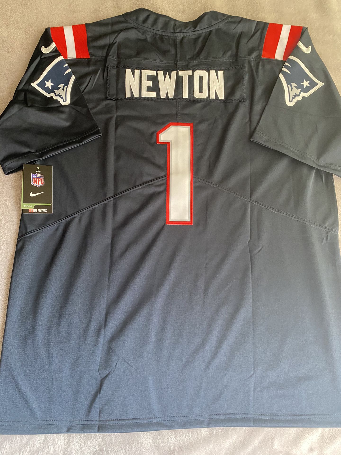 Cam Newton New England Patriots Blue Jersey New W/Tags Size XL