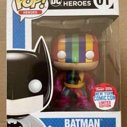 Funko Pop! Heroes #01 Batman Rainbow 2016 NYCC Limited Edition - With Protector