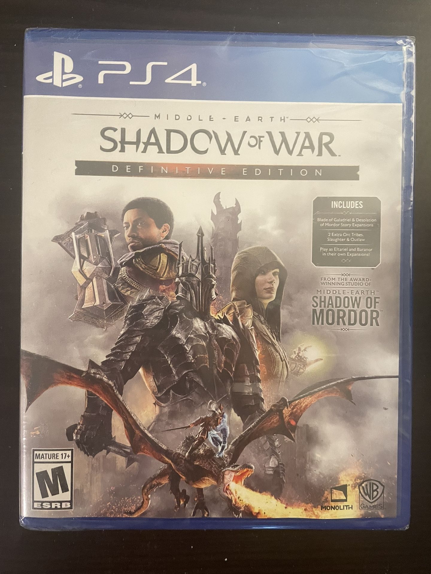 Middle-Earth Shadow of War Definitive Edition [ 2-Disc Version ] (PS4) NEW