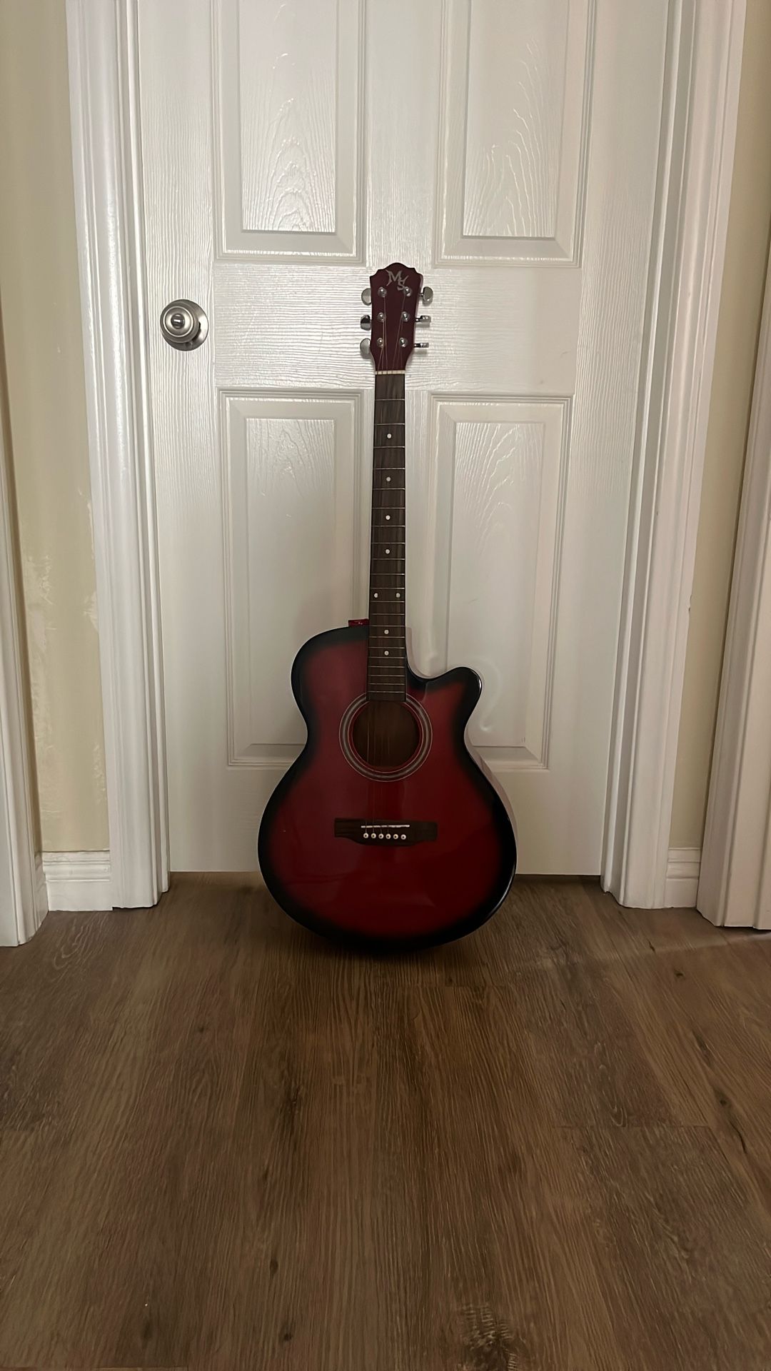Acoustic Guitar With Case & Stand