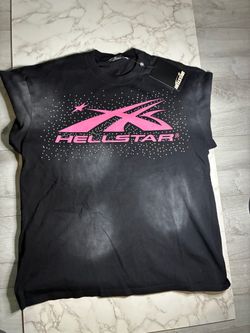 Hellstar Graphic T-Shirt Black Pink Logo