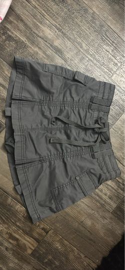 Gray Cargo Mini Skirt with Belt