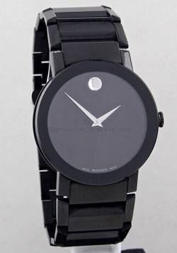 Movado Mens Sapphire Museum Dial Black PVD Tuxedo Watch Model 84 G1 3896.A for Sale in Riverside IL OfferUp