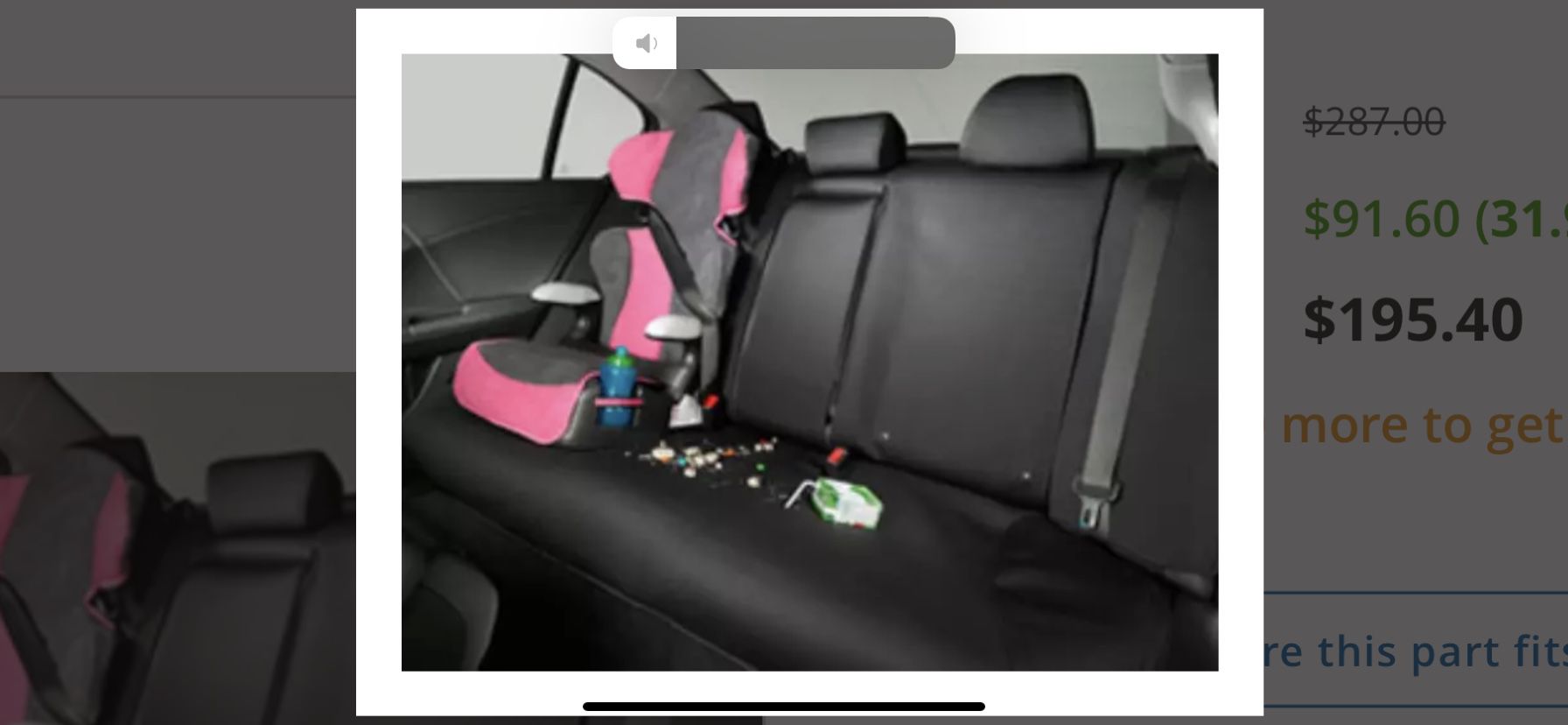 Seat cover Rear- Honda And OEM Floor Mats