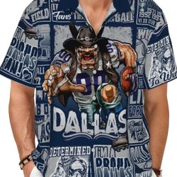 Size 3X Dallas Cowboys Running Man Button Up Shirt