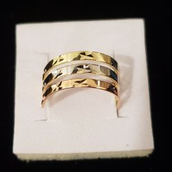 10kt Gold Tri Tone Ring 