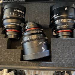 The Rokinon Xeen cinema lens kit, 
