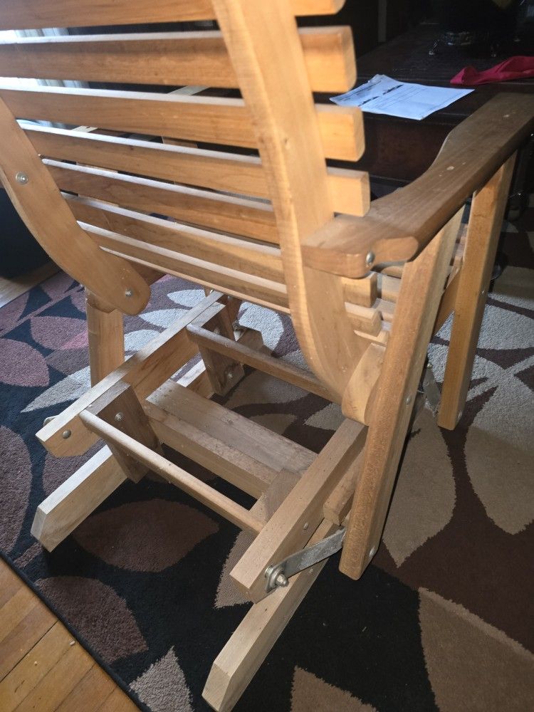 Solid Wood Patio Rocking Chair