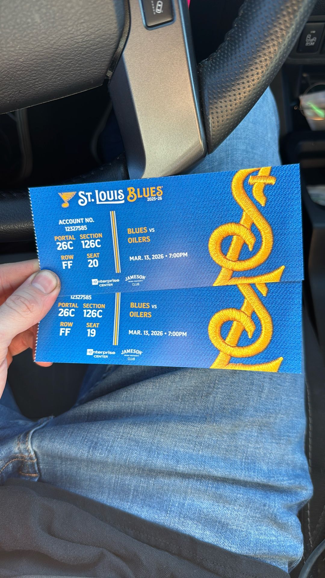 Blues v Oilers Tickets 