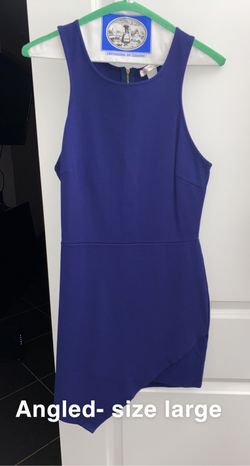 Angled blue dress