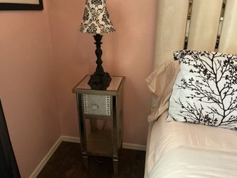Small mirrored nightstand