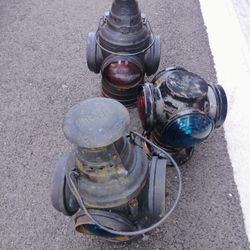 Arlington New Jersey NJ Railroad Lantern Lights 3 Authentic