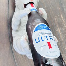 Grey Cat Wine Bottle Holder