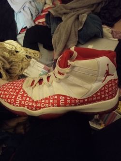 Jordan 11s Louis Vuitton and supreme size 12