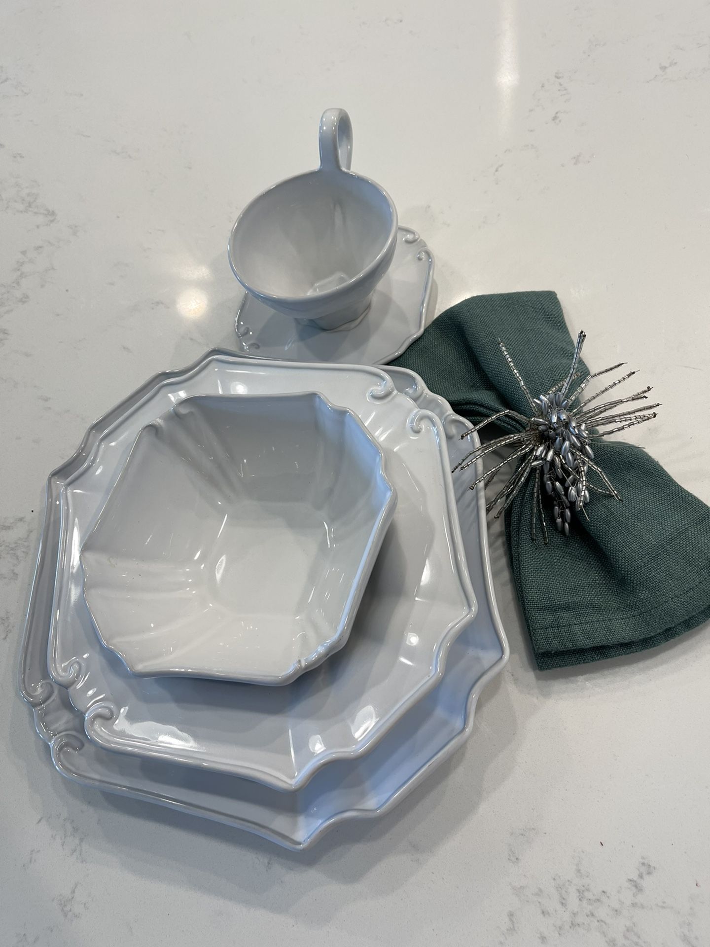 Tyler Florence For Mikasa Chefs White Collection 1 Person Dinner Set