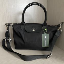 Longchamp Le Pliage Nylon Canvas Tote Black XS Shoulder Bag