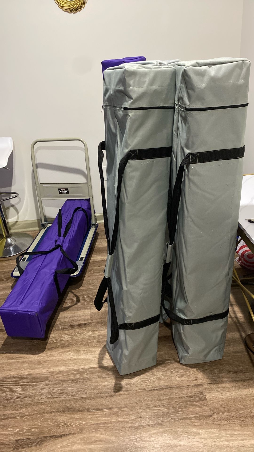 Durable, Strong, King Queen, Royalty, Purple, 10x10 Pop-Up Tent or Light Gray (white) 100 Each Weatherproof strong guaranteed 10 x 10 easy set up..