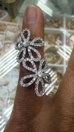 925 sliver ring CZ stones high quality 10.2 grams