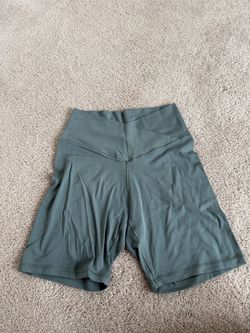 Aerie Women’s Crossover Green High-Waist Biker Shorts Size Large