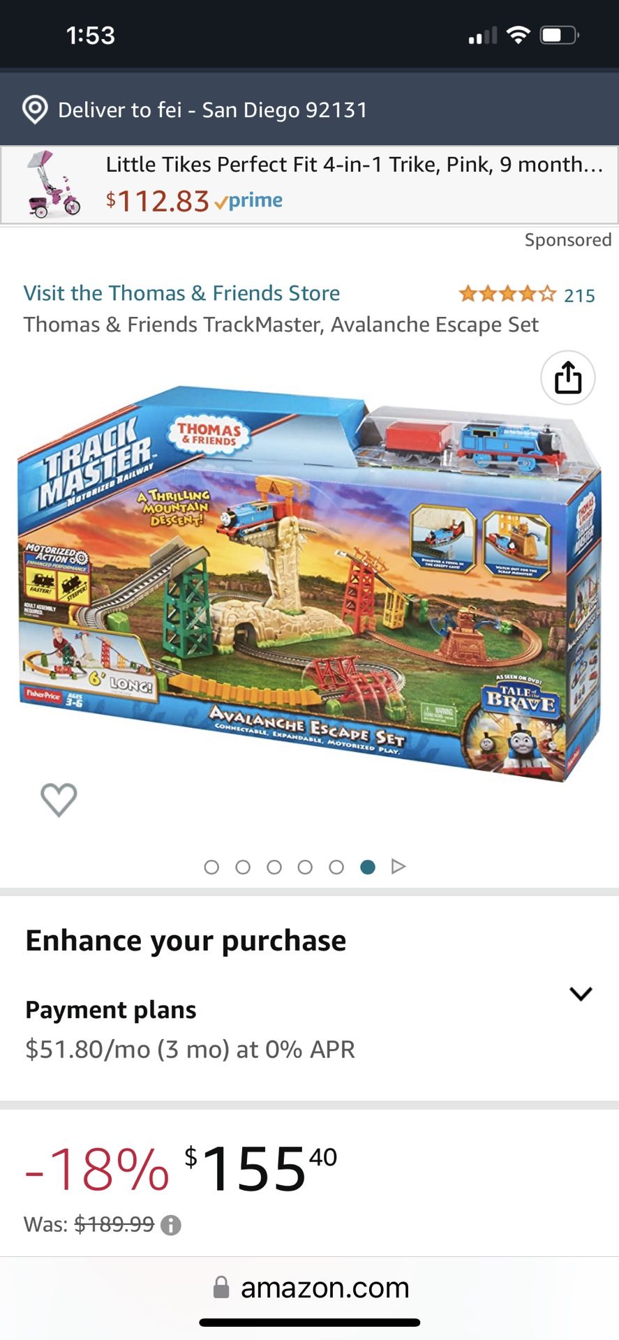 Thomas & Friends TrackMaster, Avalanche Escape Set