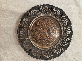 Vintage Egyptian metal plate
