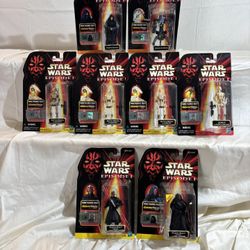 1998 Star Wars Episode I 8 figures with CommTech Technology
