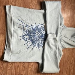 Sp5der Hoodie Sky Blue