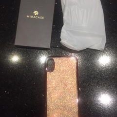 New IPhone X case. MIRACASE shockproof Glitter Sparkle Rosegold Dual Cover/Hard case/Soft bumper