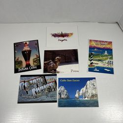 Lot of 6 Assorted Random Destination Postcards