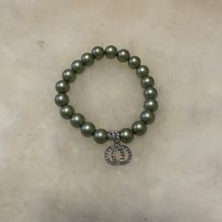 Beaded Bracelet With Silver Charm