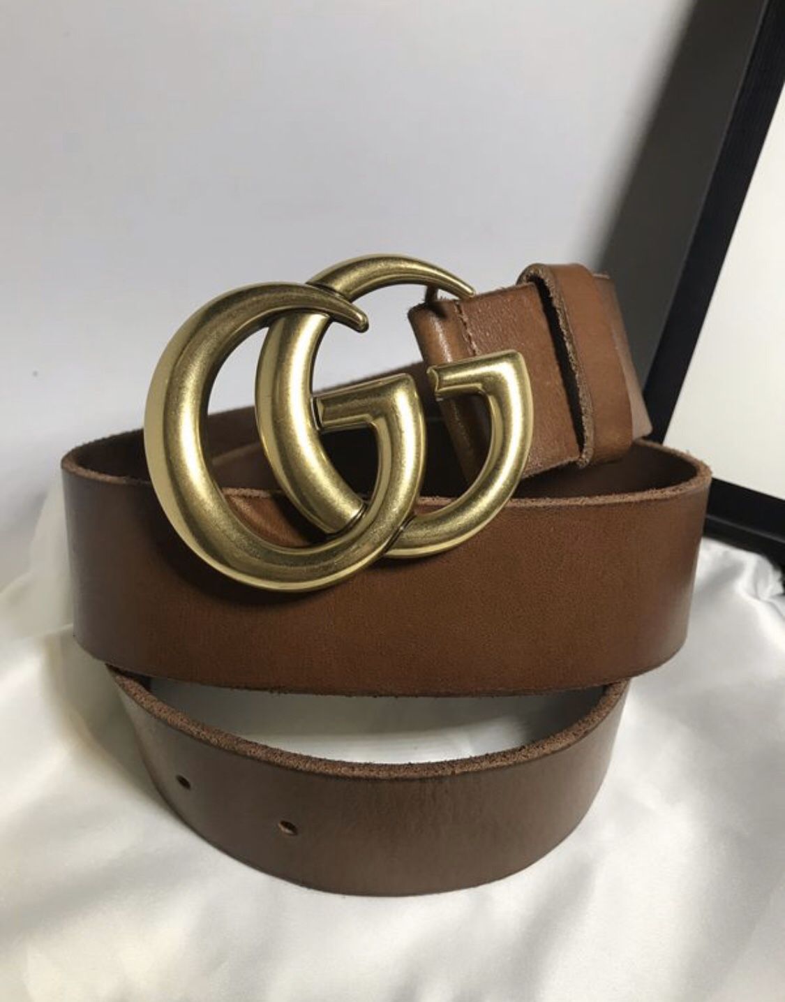 Gucci GG Belt (Brown w/gold buckle)