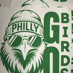 EAGLES GO BIRDS READY TO PRESS HEAT TRANSFERS! 