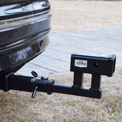 TOPTOW Trailer Hitch Extender Adapter, 2" Receiver, 4-1/4 inch Rise/Drop, 1-1/4 inch Solid Shank,  X(57)