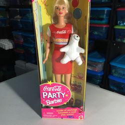 Coca Cola Party Barbie Doll Mattel Collection Special Edition w Polar Bear