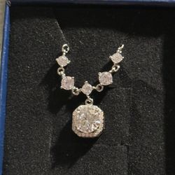 925 Silver Moissanite Necklace