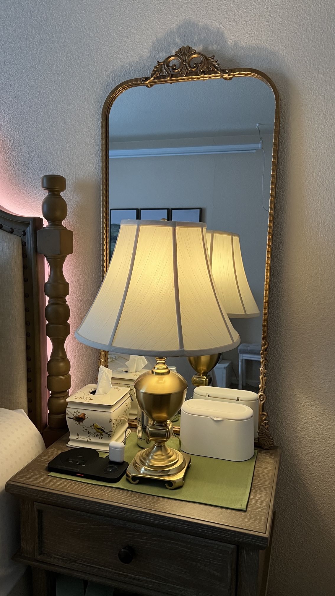 A Pair Of Vintage Brass Lamps
