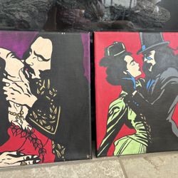 Hand painted Bram Stoker Dracula Paintings