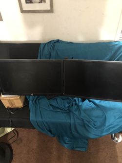 (2) 20” Monitors With AS2 Stand