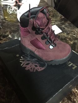 Timberland Toddlers 6 Inch Field Boot Burgundy