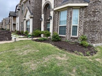 Brick and Stone Flower Bed