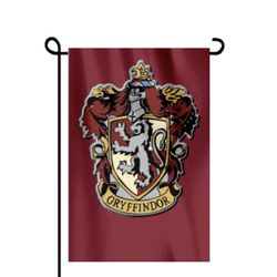 HARRY POTTER RED GRYFFINDOR HOGWARTS HOUSE GARDEN FLAG DOUBLE SIDED 12x18
