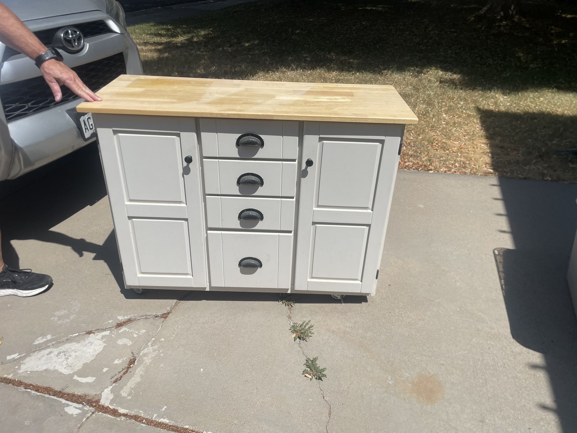 Rolling Kitchen Hutch