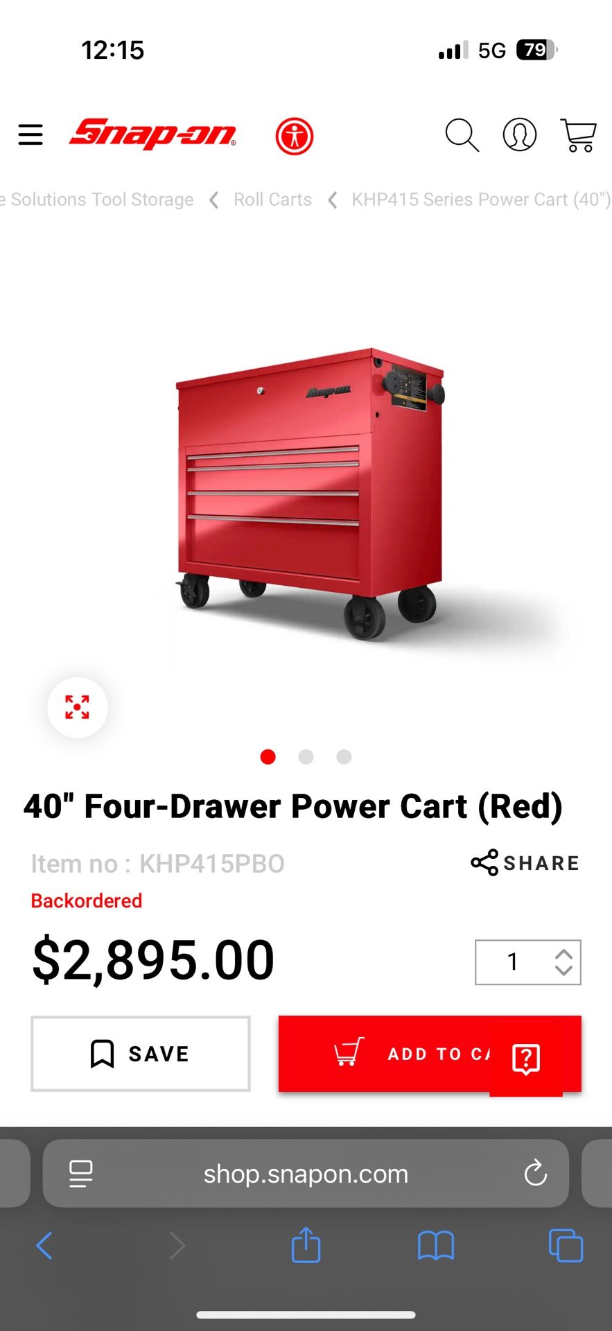 Snap On Power Tool Cart