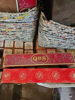 Vintage player piano scrolls