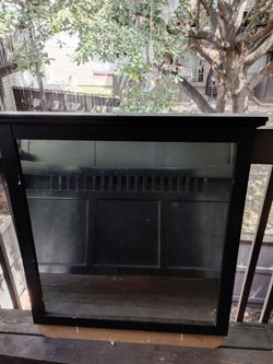 QUEEN HEADBOARD FRAME WITH MIRROR