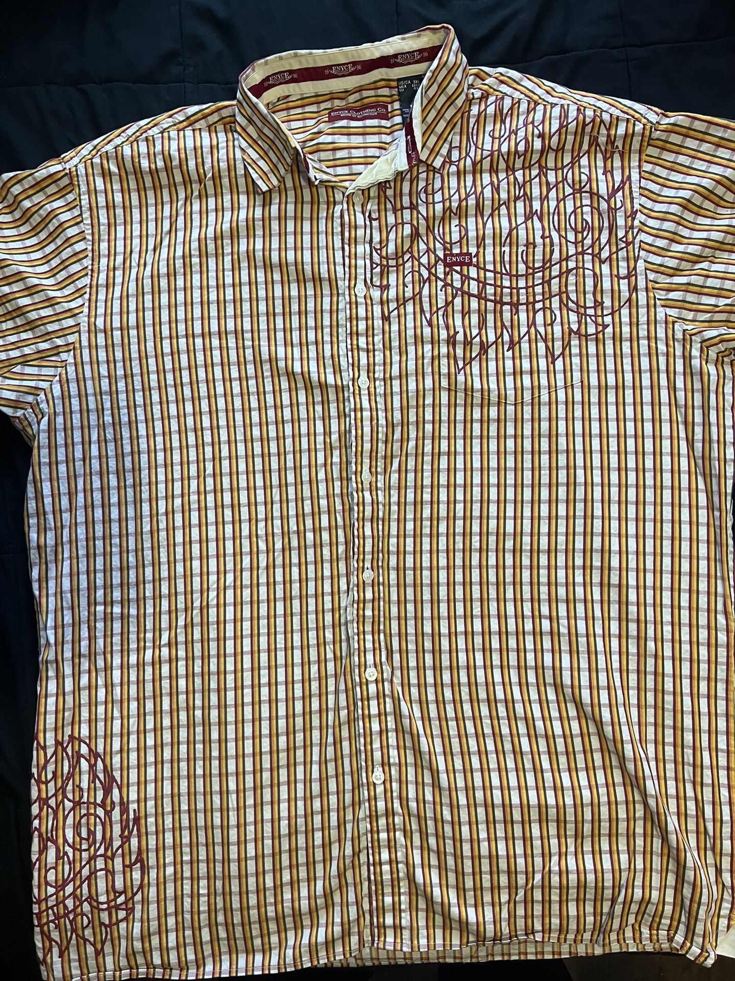 Enyce Clothing Co Size 3XL Short Sleeve Button Down Multicolor Plaid