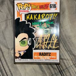 Dragon Ball Z Raditz Funko Signed 
