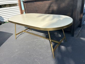 Cute Gold And White Coffee Table