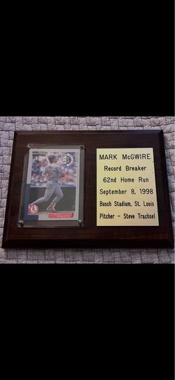 Mark McGwire record breaker plaque